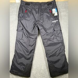 NFL Team Apparel Patriots Men’s 2XL Classic Cargo Winter Snow Ski Pants Black